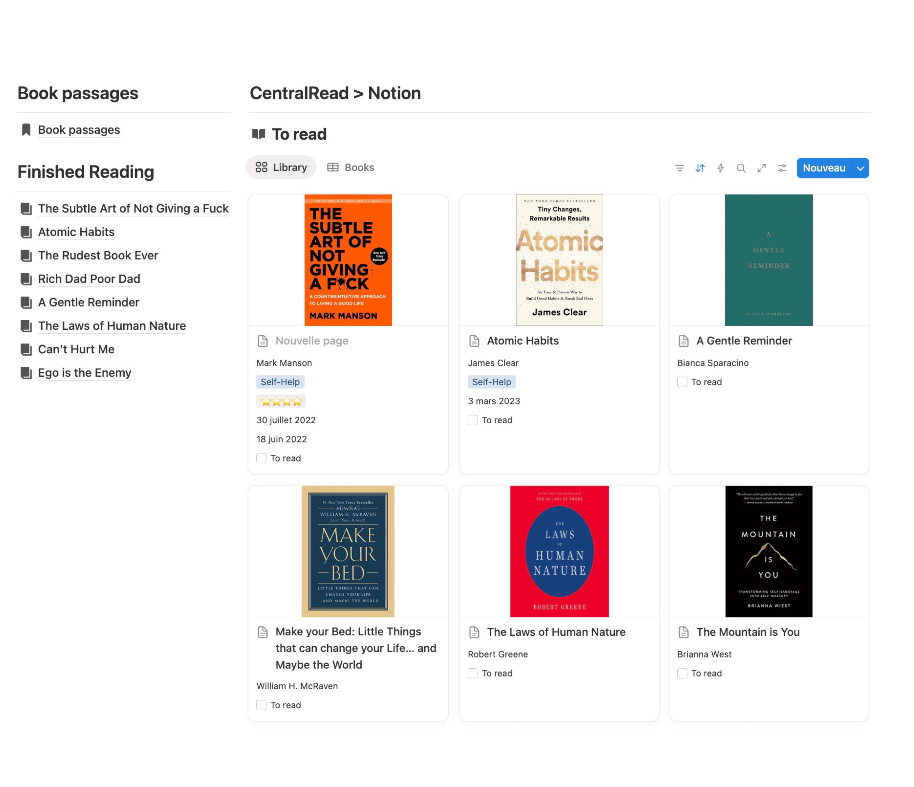 CentralRead to Notion